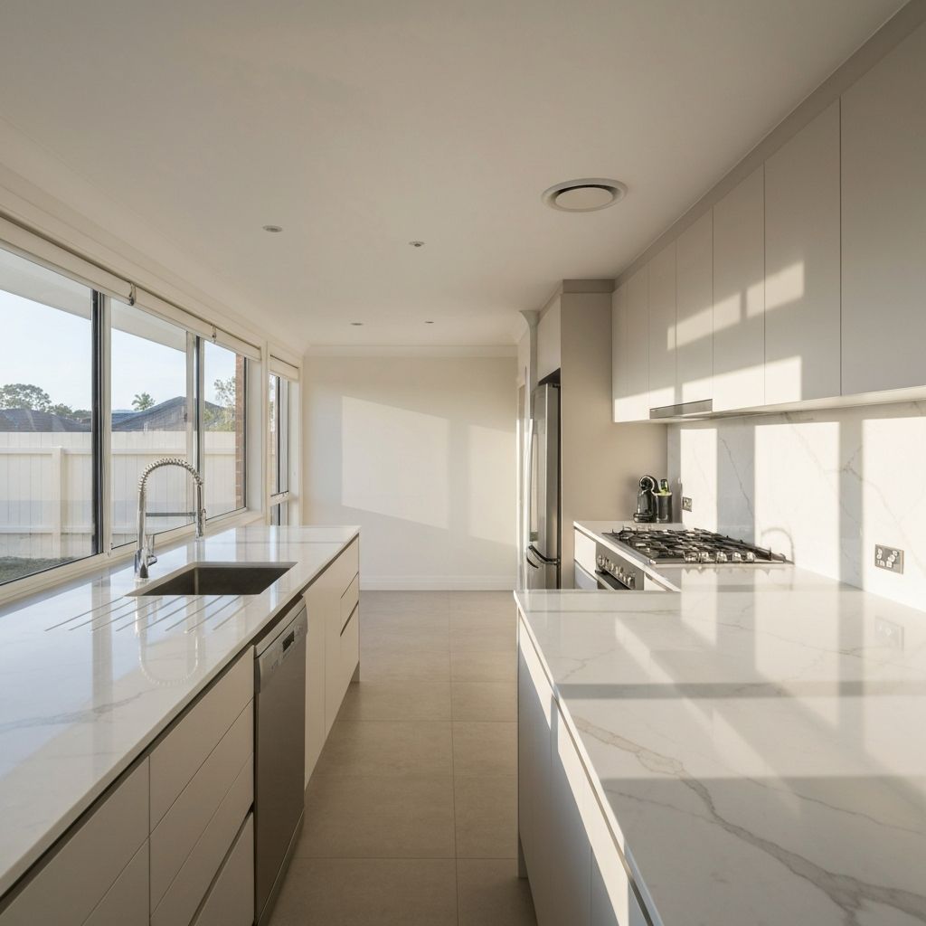 Spotlessly clean modern kitchen